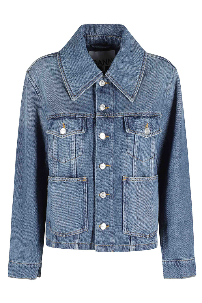 Heavy Denim Jacket Blue Organic Cotton Giubbotto