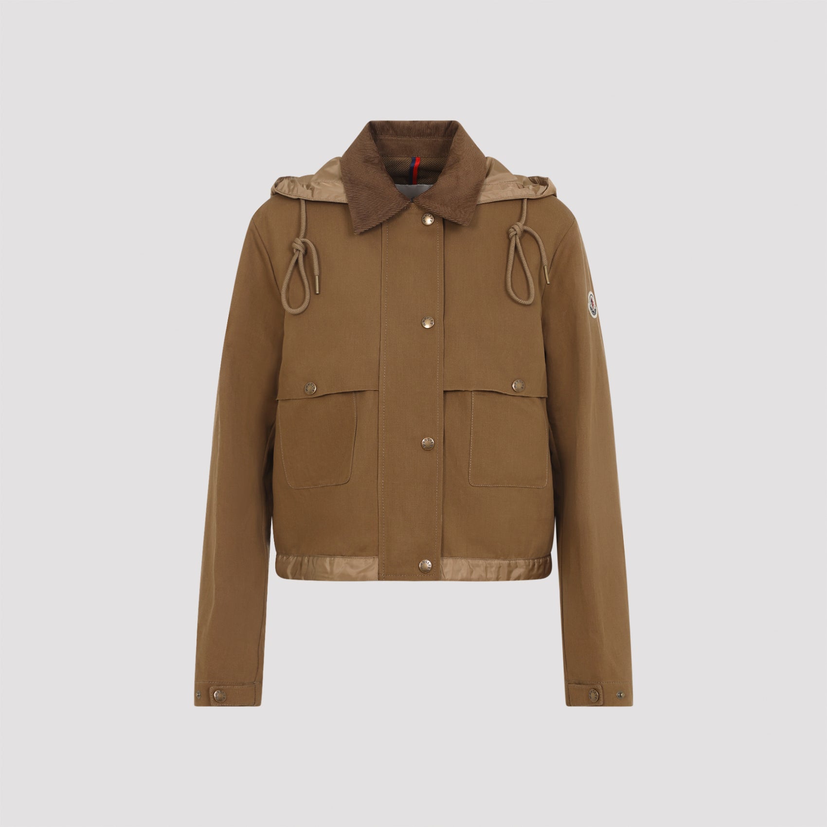Aconitum Jacket Brown Cotton Flax Polyamide Wintercoat