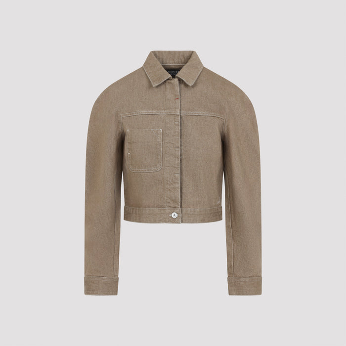 Ovalo Cargo Jacket Brown Cotton