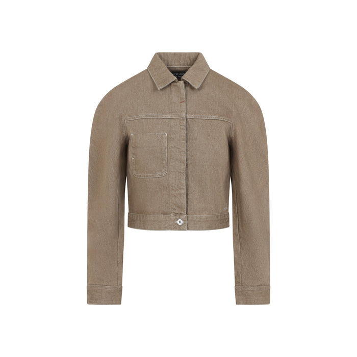 Ovalo Cargo Jacket Brown Cotton