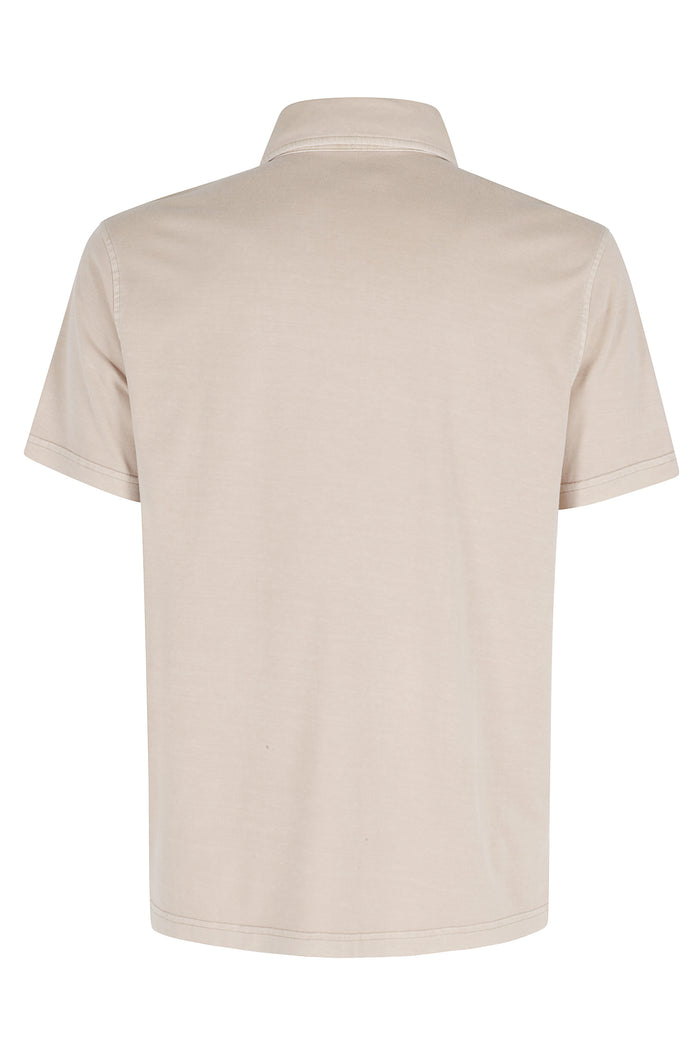 Polo Jersey Frosted Embroidery Brown Cotone