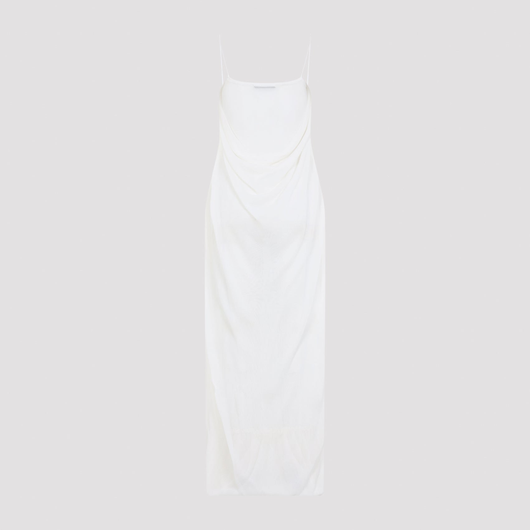 La Robe Maille Plumetis Long Dress White Viscose