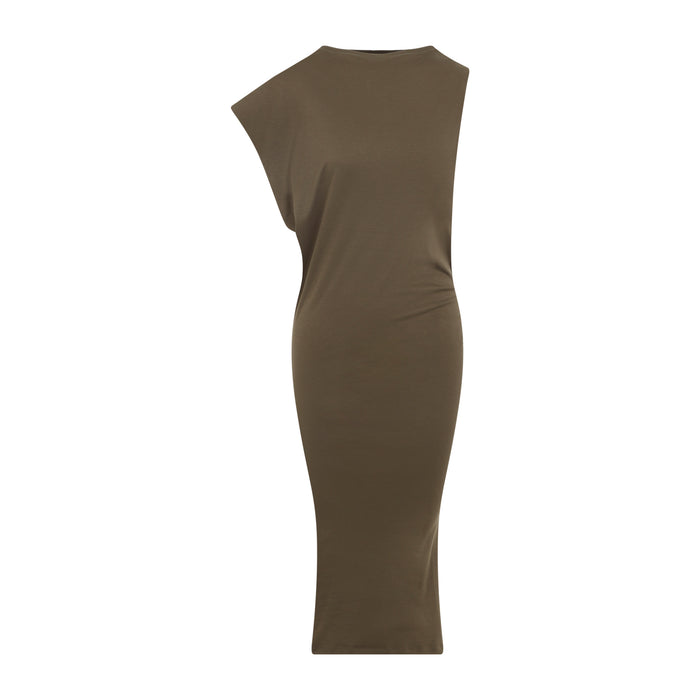 La Robe Drap Mini Dress Green Cotton Silk
