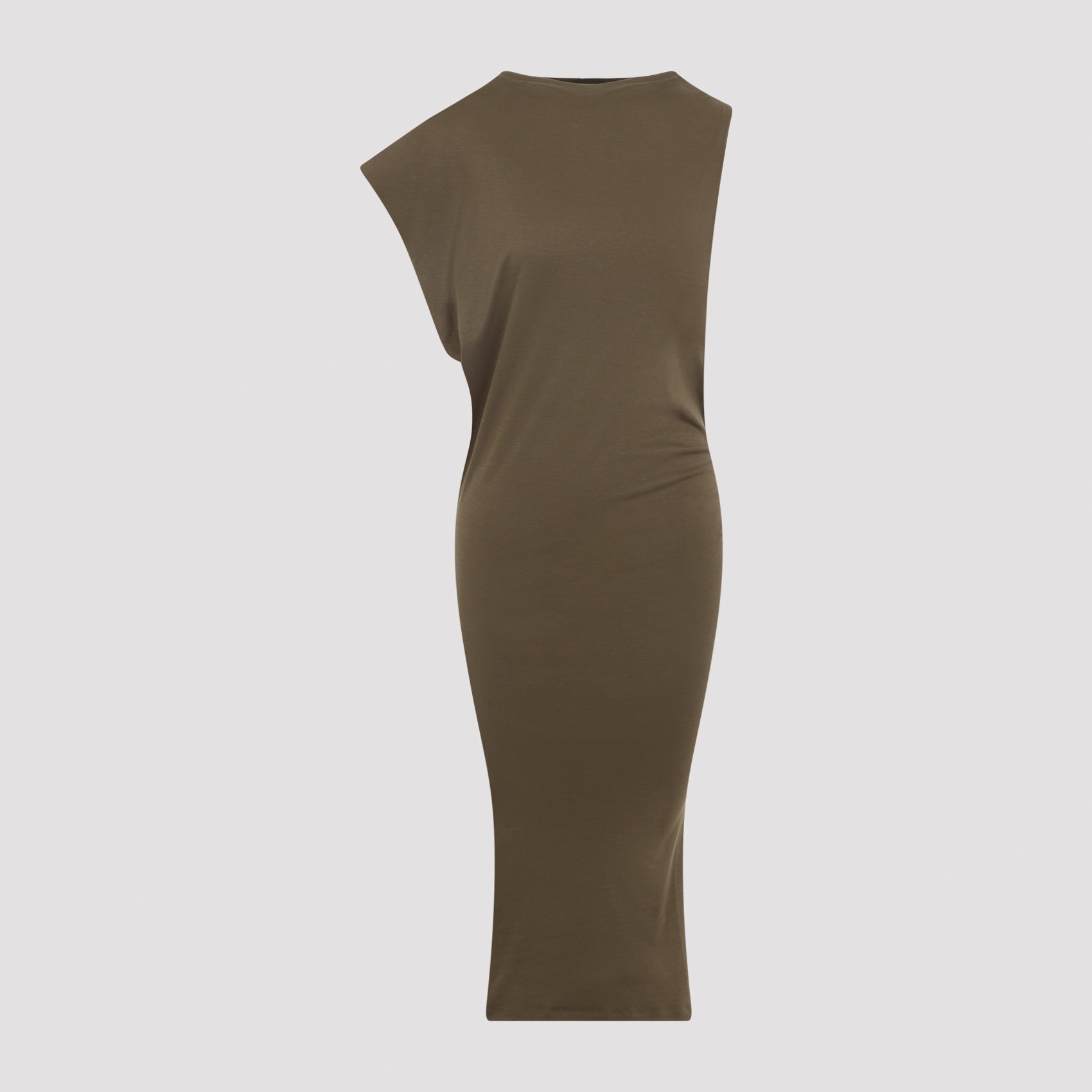 La Robe Drap Mini Dress Green Cotton Silk