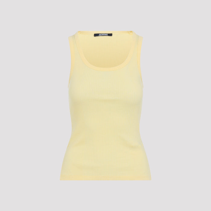 Le Marcel Rond Carre Top Yellow & Orange Cotton Tshirt