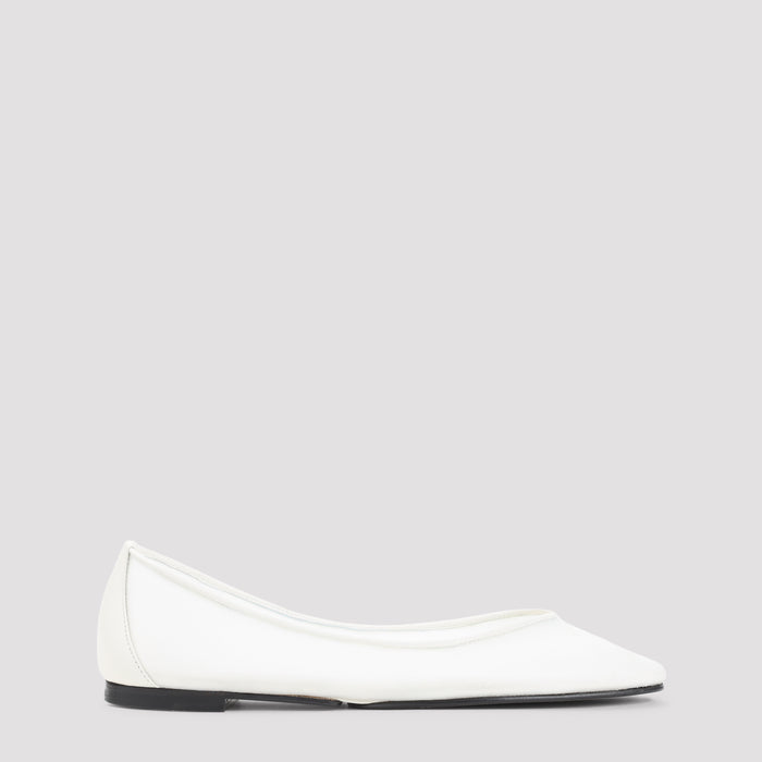 Ovalo Ballerinas White Mesh Lamb Leather Shoe