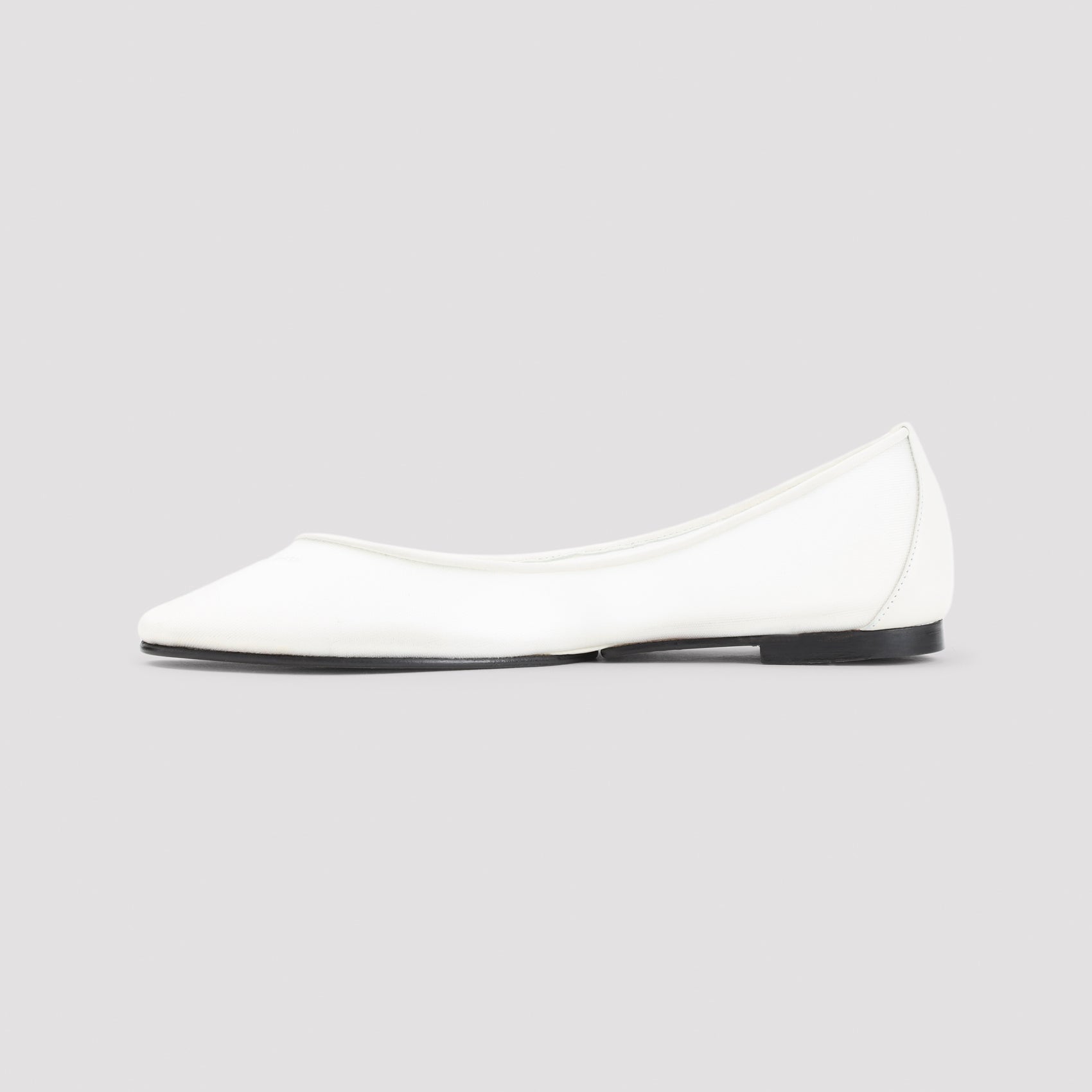 Ovalo Ballerinas White Mesh Lamb Leather Shoe