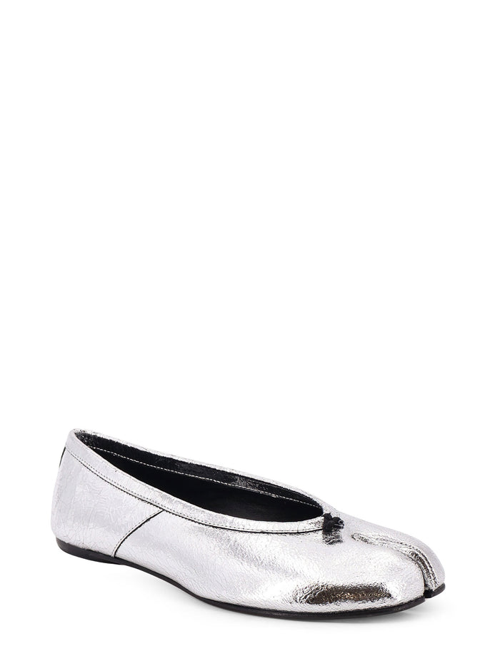 Maison Margiela Flat Shoes Silver Pelle