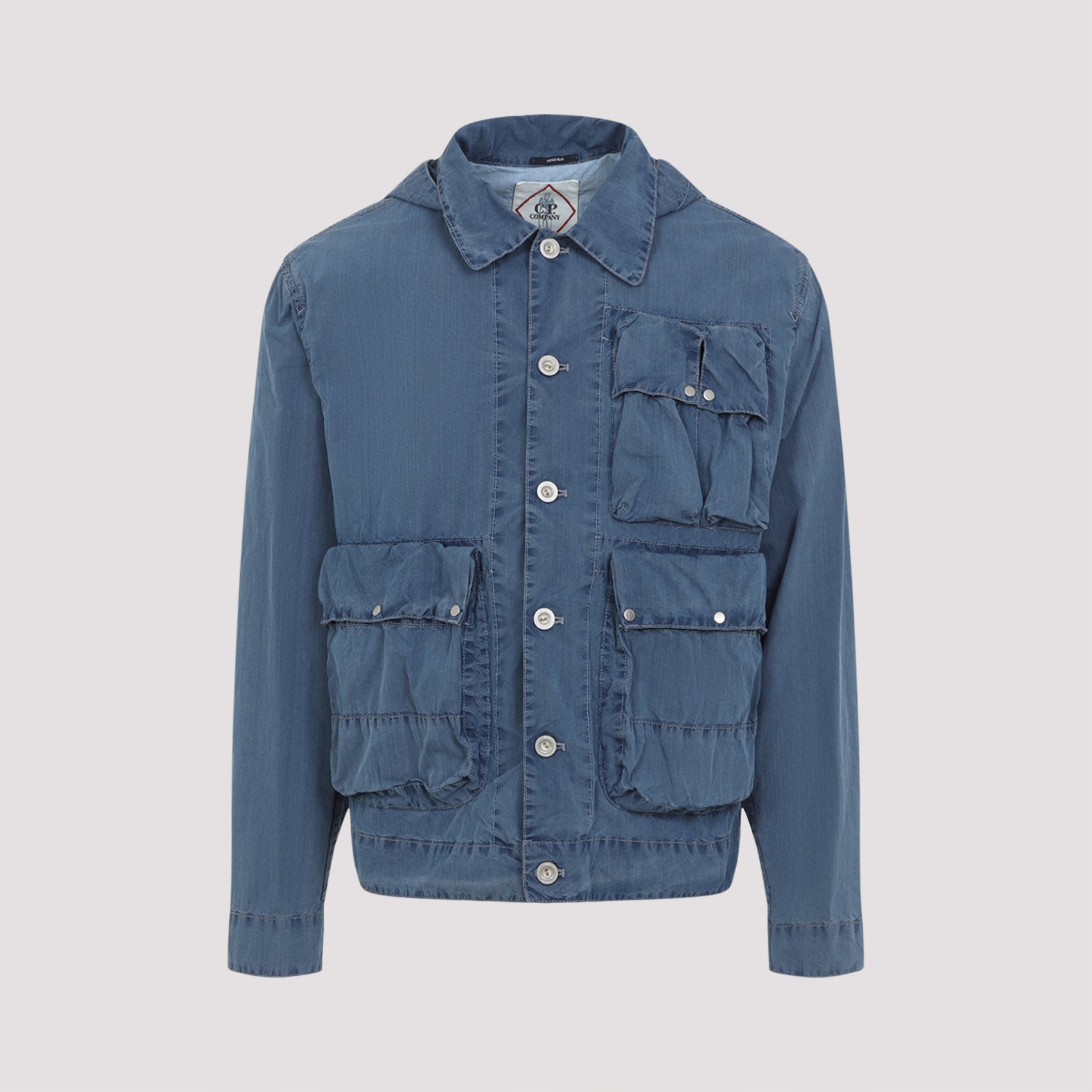 Medium Jacket Blue Cotton Polyamide