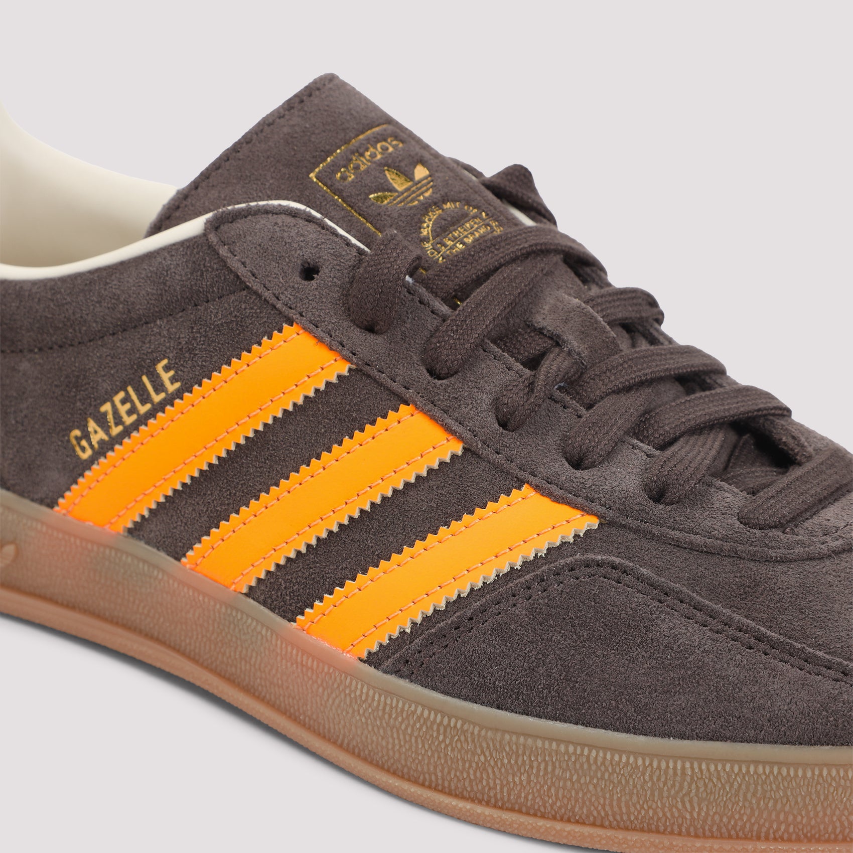 Gazelle Indoor Sneakers Brown Suede Leather Rubber Shoe