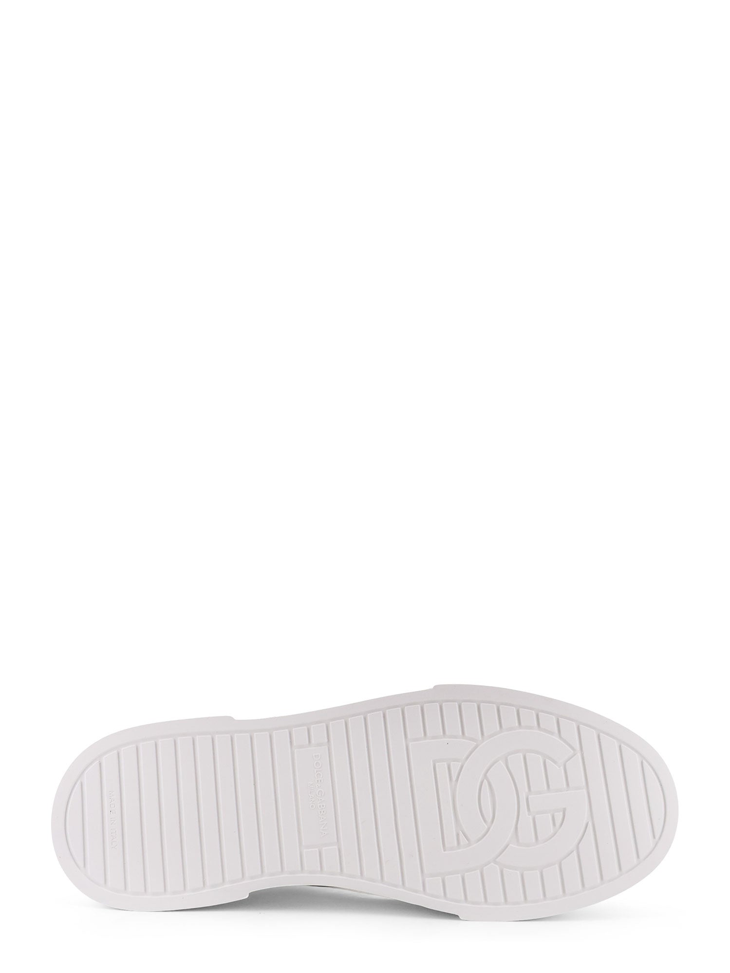 Dolce & Gabbana Sneakers Bianco Oro Scuro Pelle