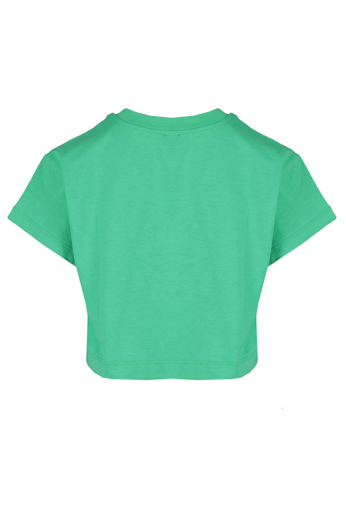 Cropped Top Green Cotone T-shirt