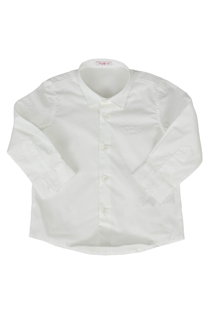 Manica Lunga White Cotone Elastan Camicia