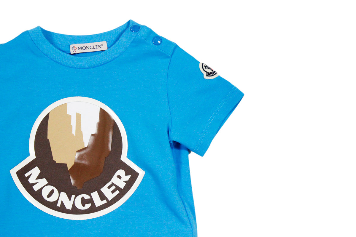 Moncler T-Shirts And Polos Clear Blue 100co