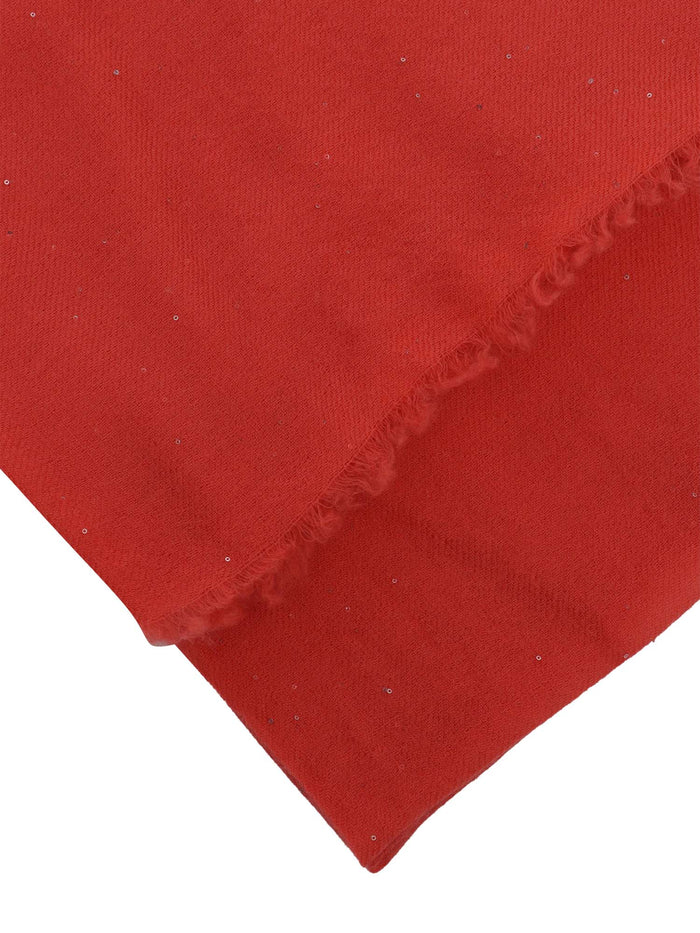 Raissa Stole Red Wool Polyester Scarf
