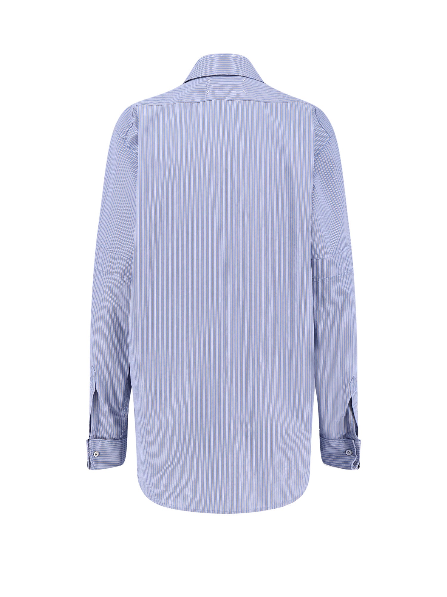 Maison Margiela Shirts Light Blue Grey Cotone