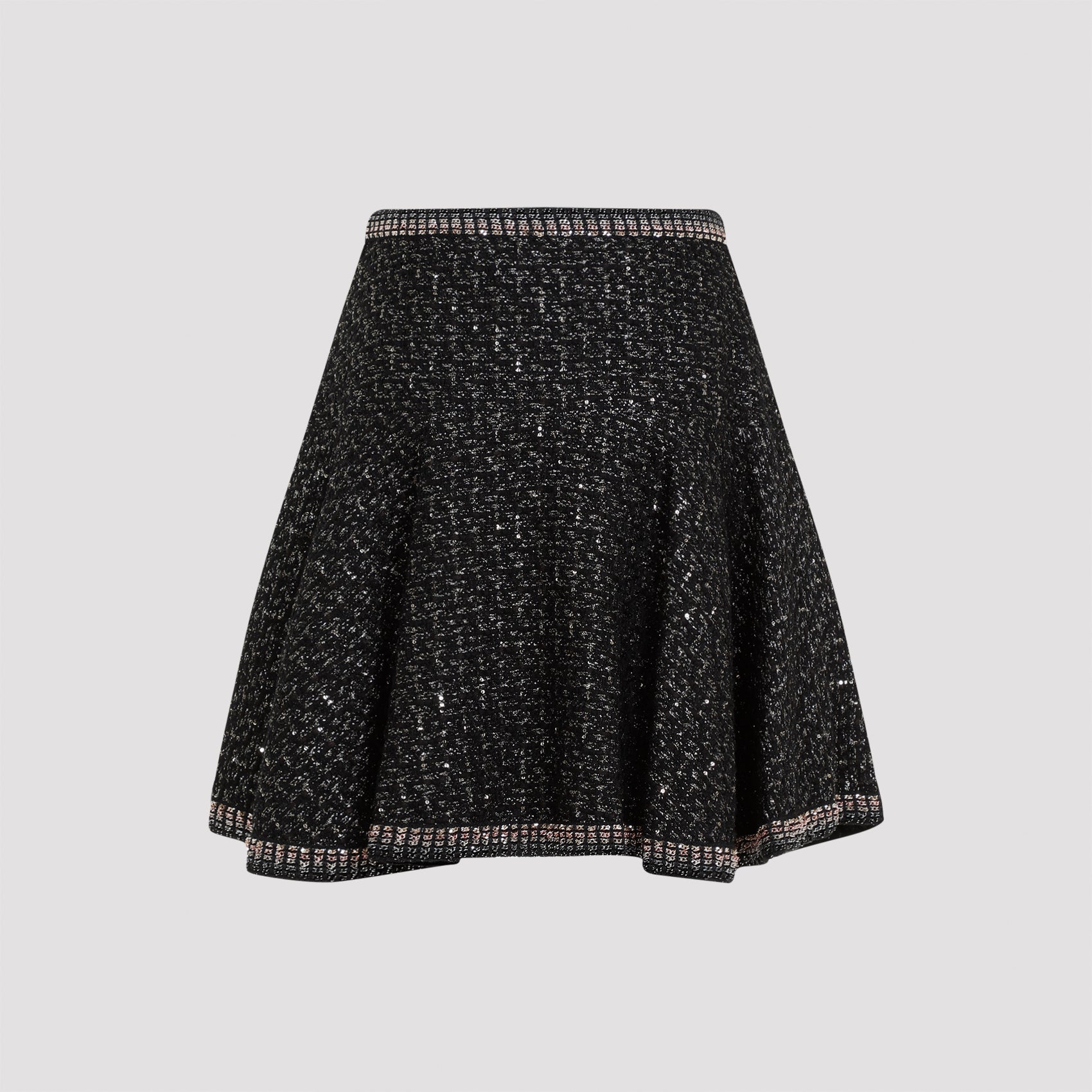 Mini Skirts Black Cotton