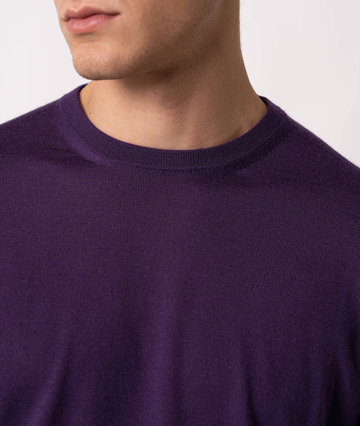 Crewneck Cashemere And Silk Sweater Nuuk Lightblue Round Neck