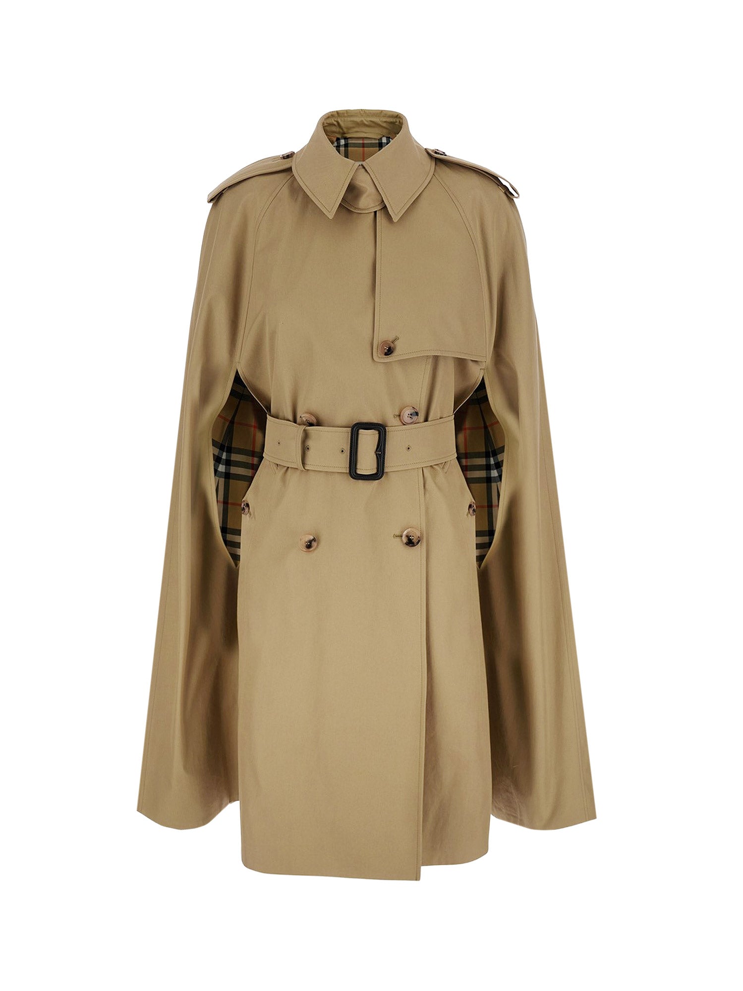 Burberry Coats Beige Cotone