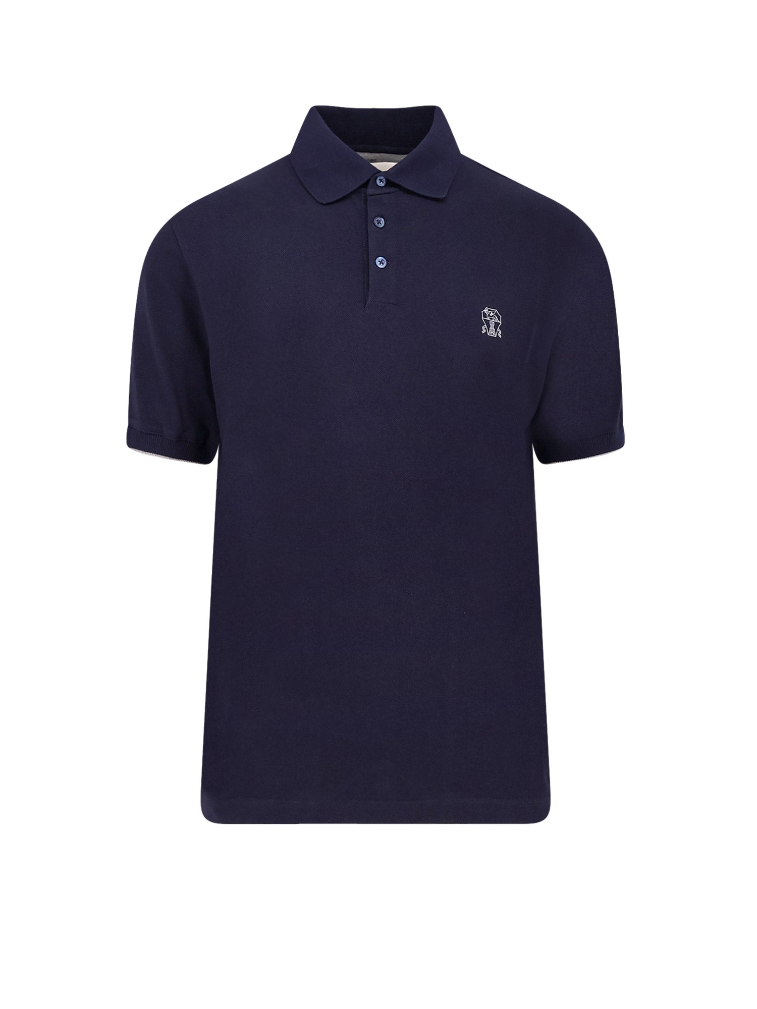 Brunello Cucinelli T-Shirts And Polos Cobalto Grigio Cotone