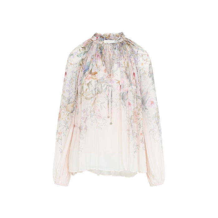 Rebellion Billow Blouse Nude & Neutrals Viscose Tops