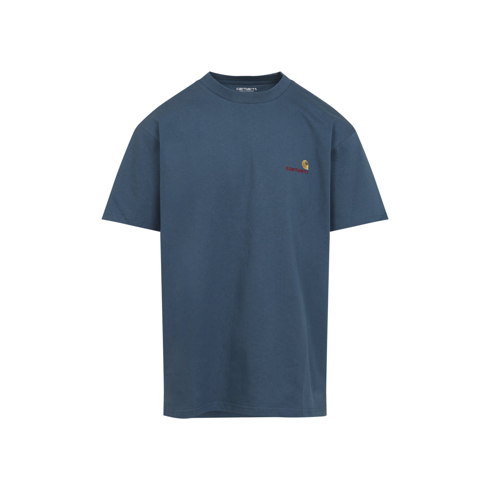 S-s American Script T-shirt Blue Cotton Tshirt