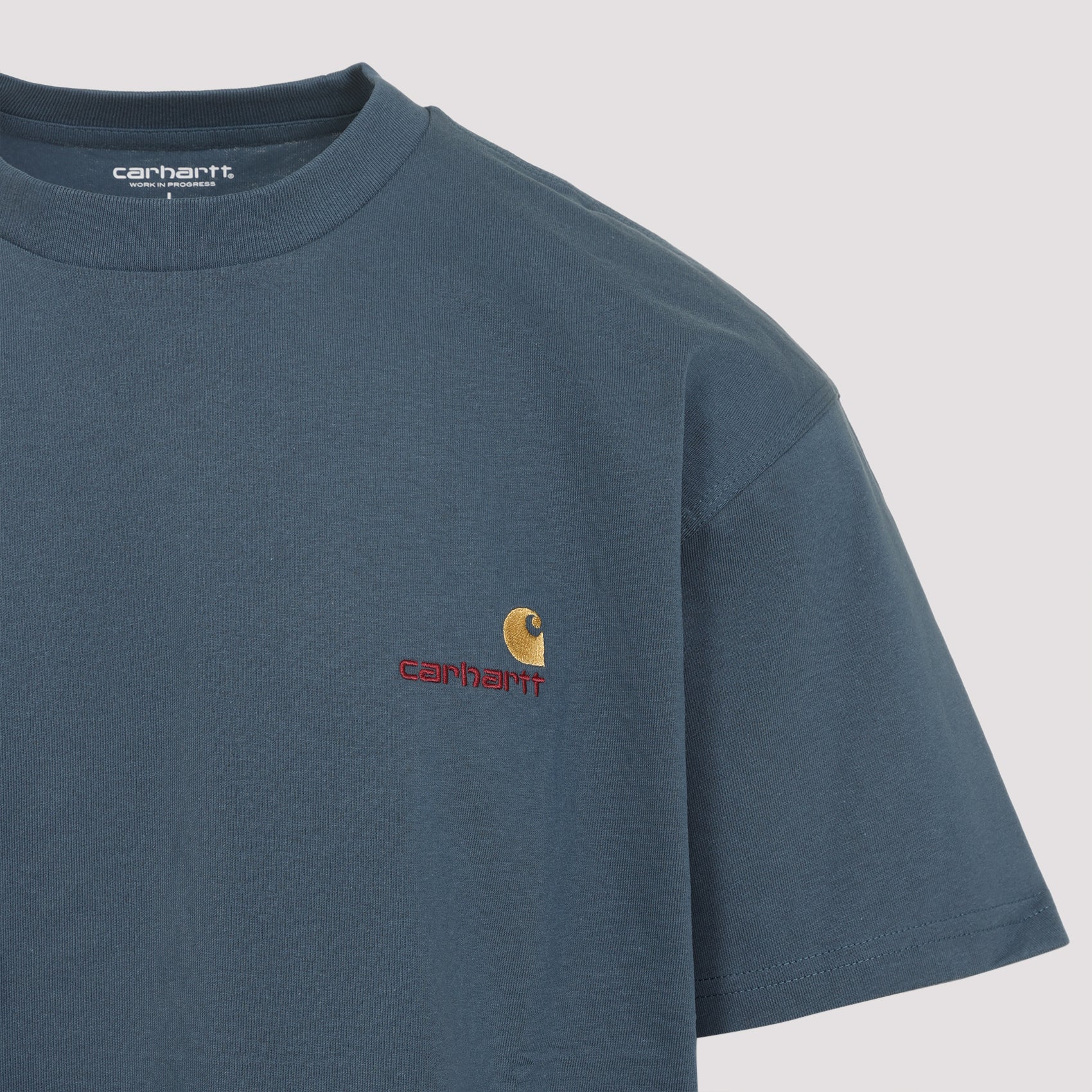 S-s American Script T-shirt Blue Cotton Tshirt