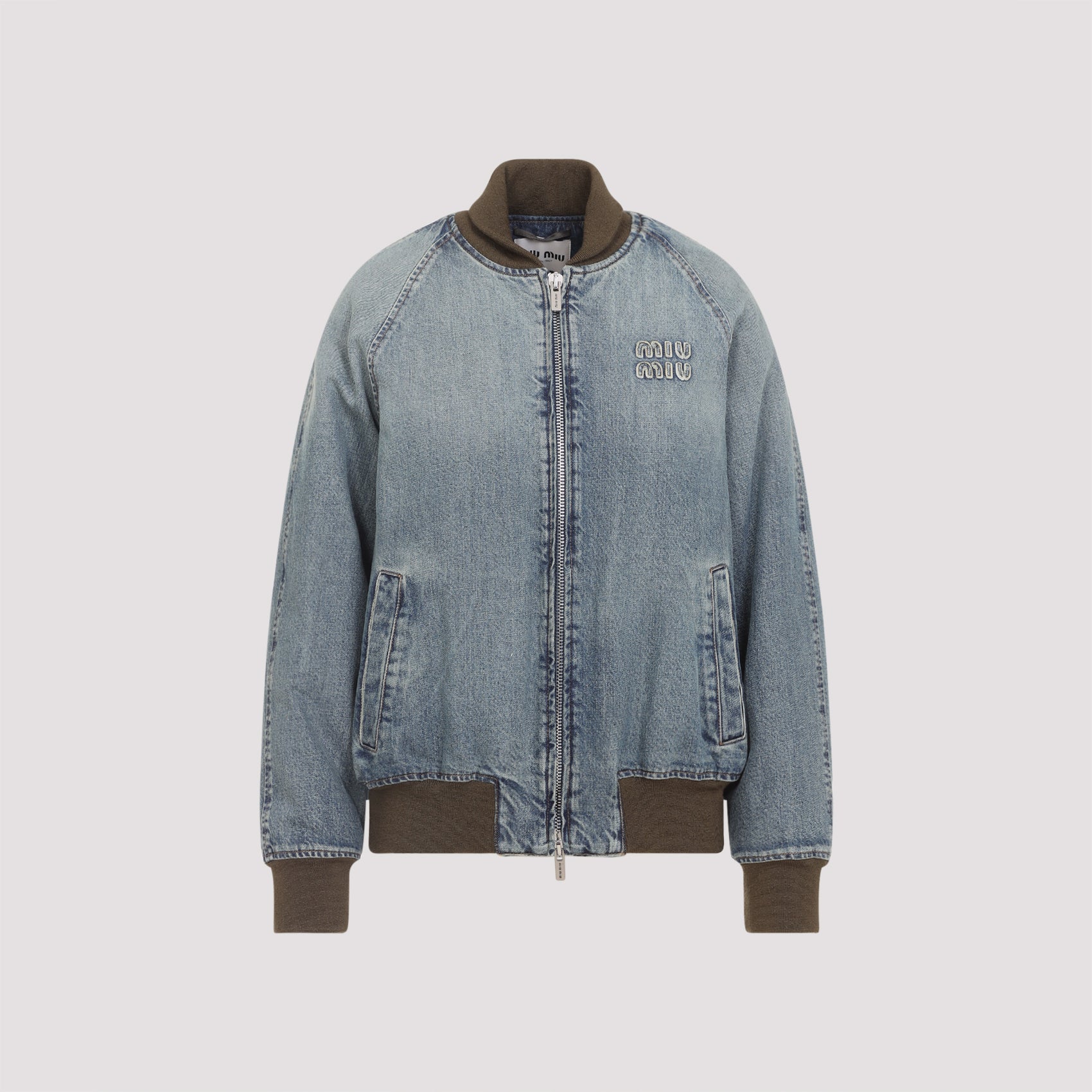 Blouson Jacket Blue Cotton