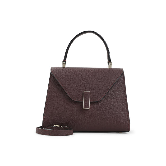 Iside Top Handle Mini Bag Red Calf Leather
