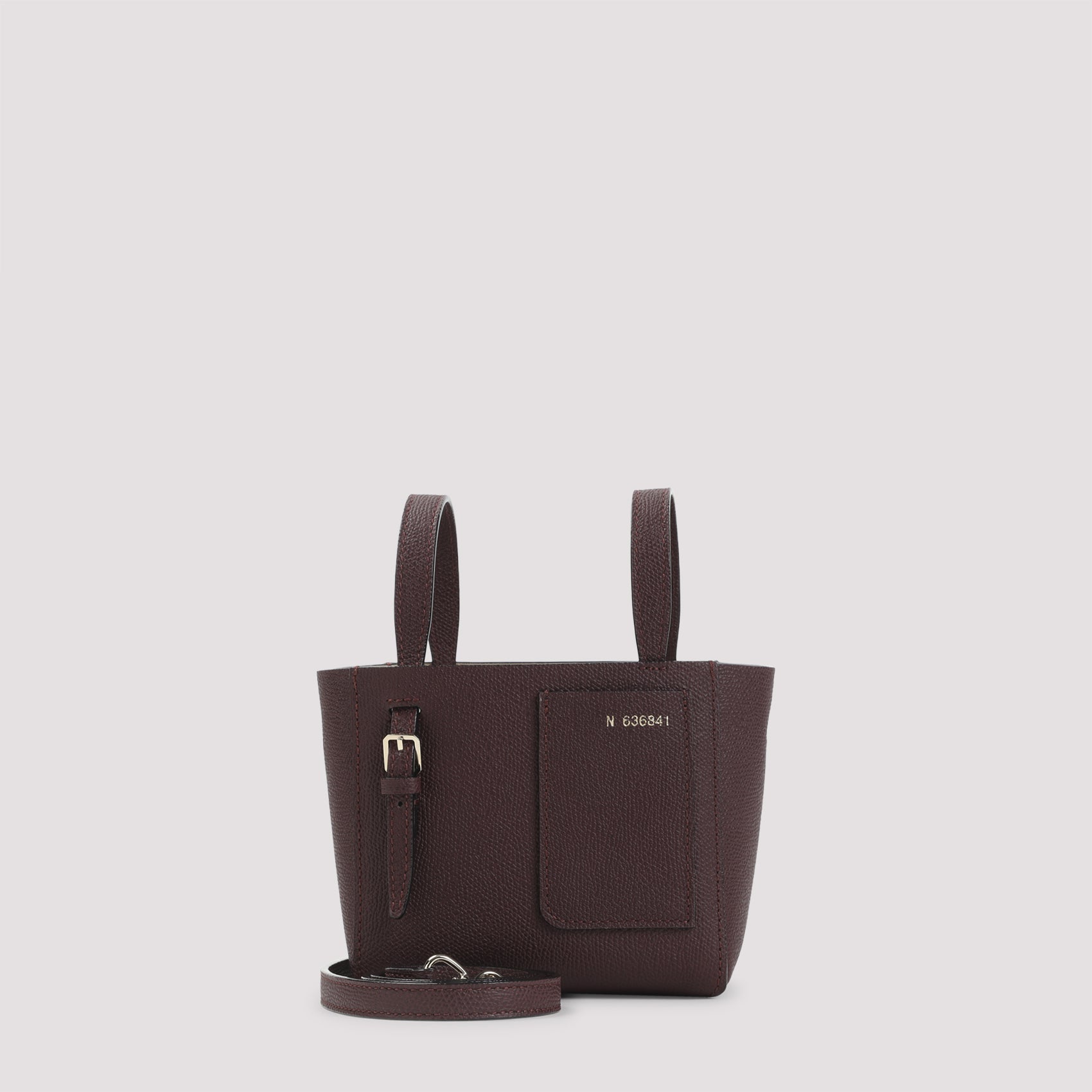Bucket Mini Shoulder Bag Red Calf Leather