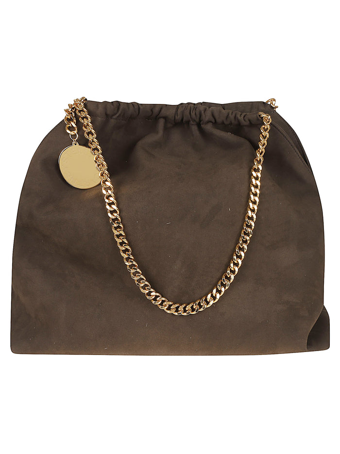 Falabella Medium Drawstring Alter Suede Brown Polyester Borsa
