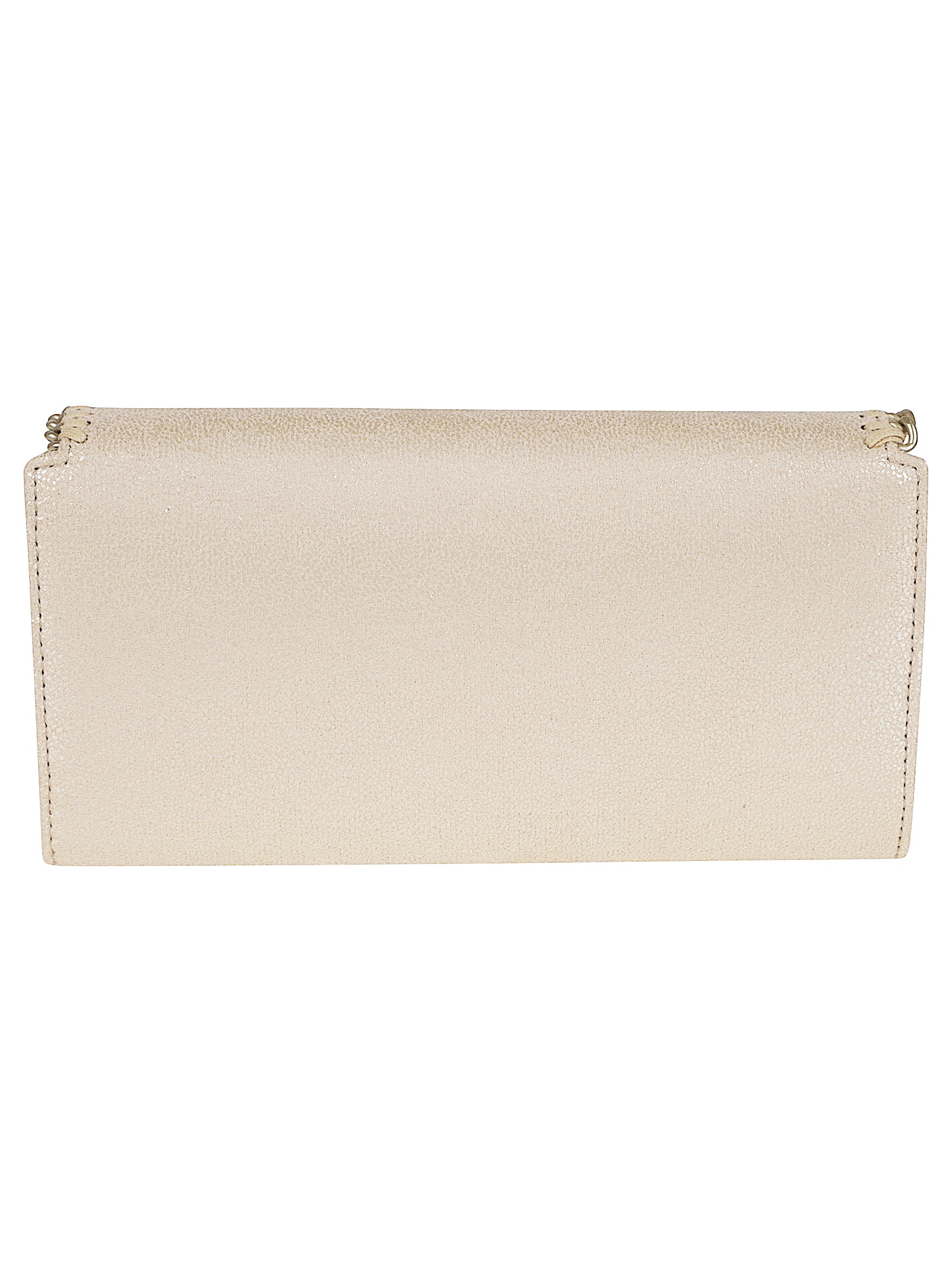 Falabella Continental Wallet With Chain Eco Shiny Dotted Chamois W-tonal - Airlite Metallic Polyester Portafoglio