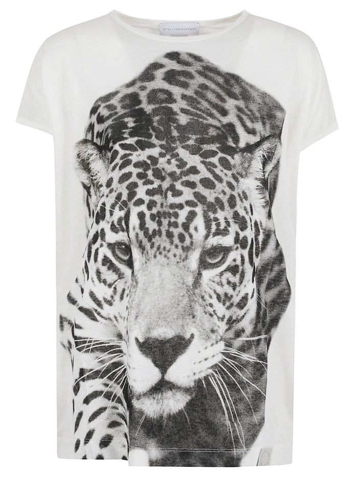 Cloud Leopard T Shirt Nude & Neutrals Viscose T-shirt