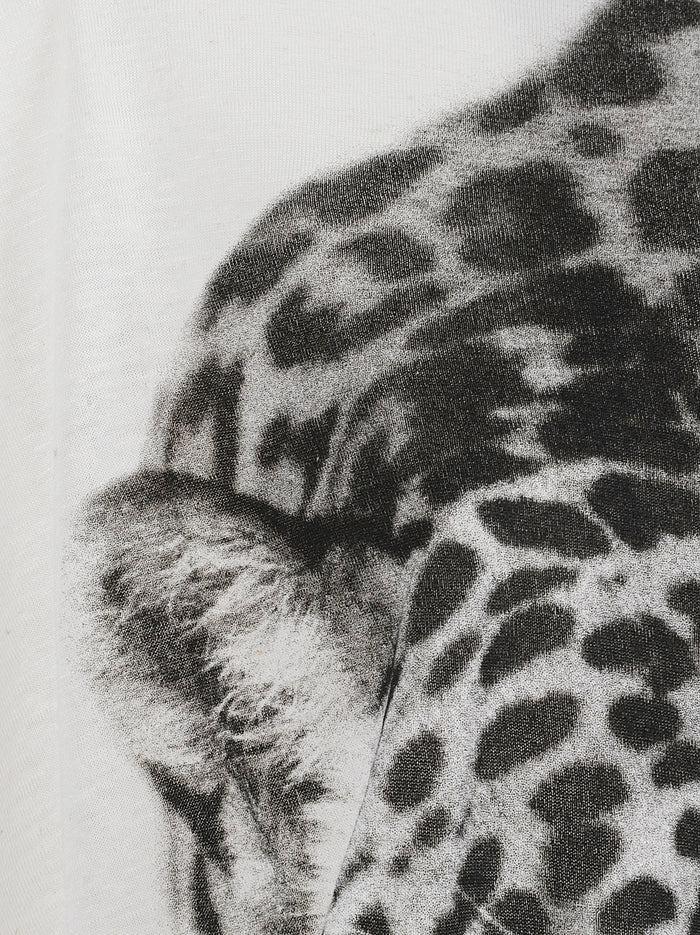 Cloud Leopard T Shirt Nude & Neutrals Viscose T-shirt