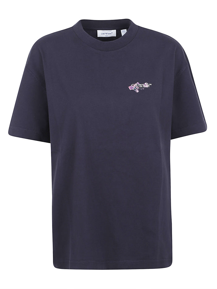 Dripped Watercol Arrow Reg Te Night Sky Blue Cotton Top