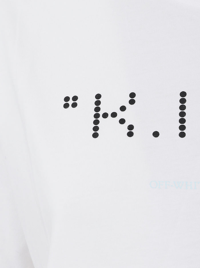 Kiss Quote Reg Tee White - Black Cotton T-shirt
