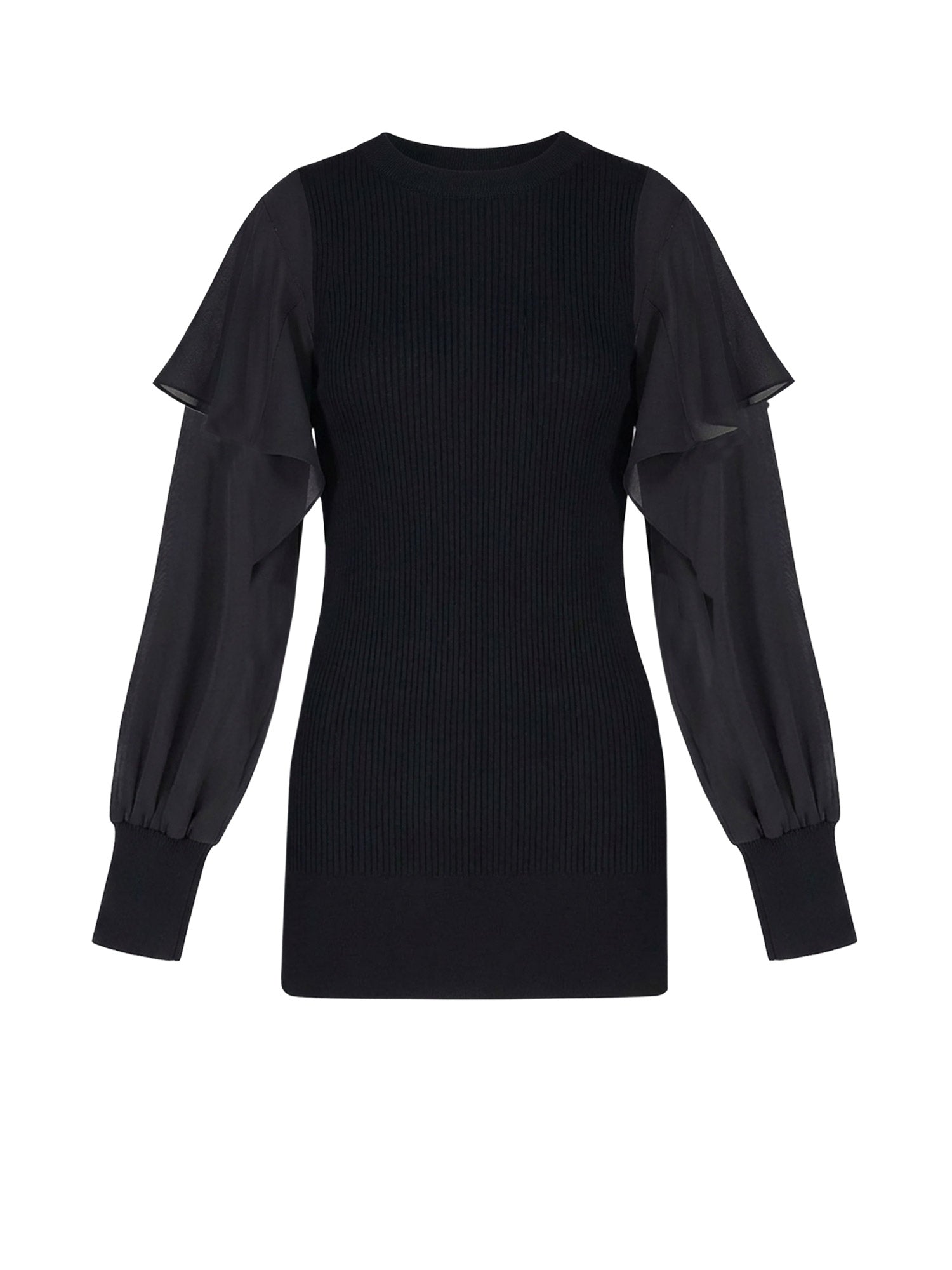 Sacai Sweaters Black Cotone