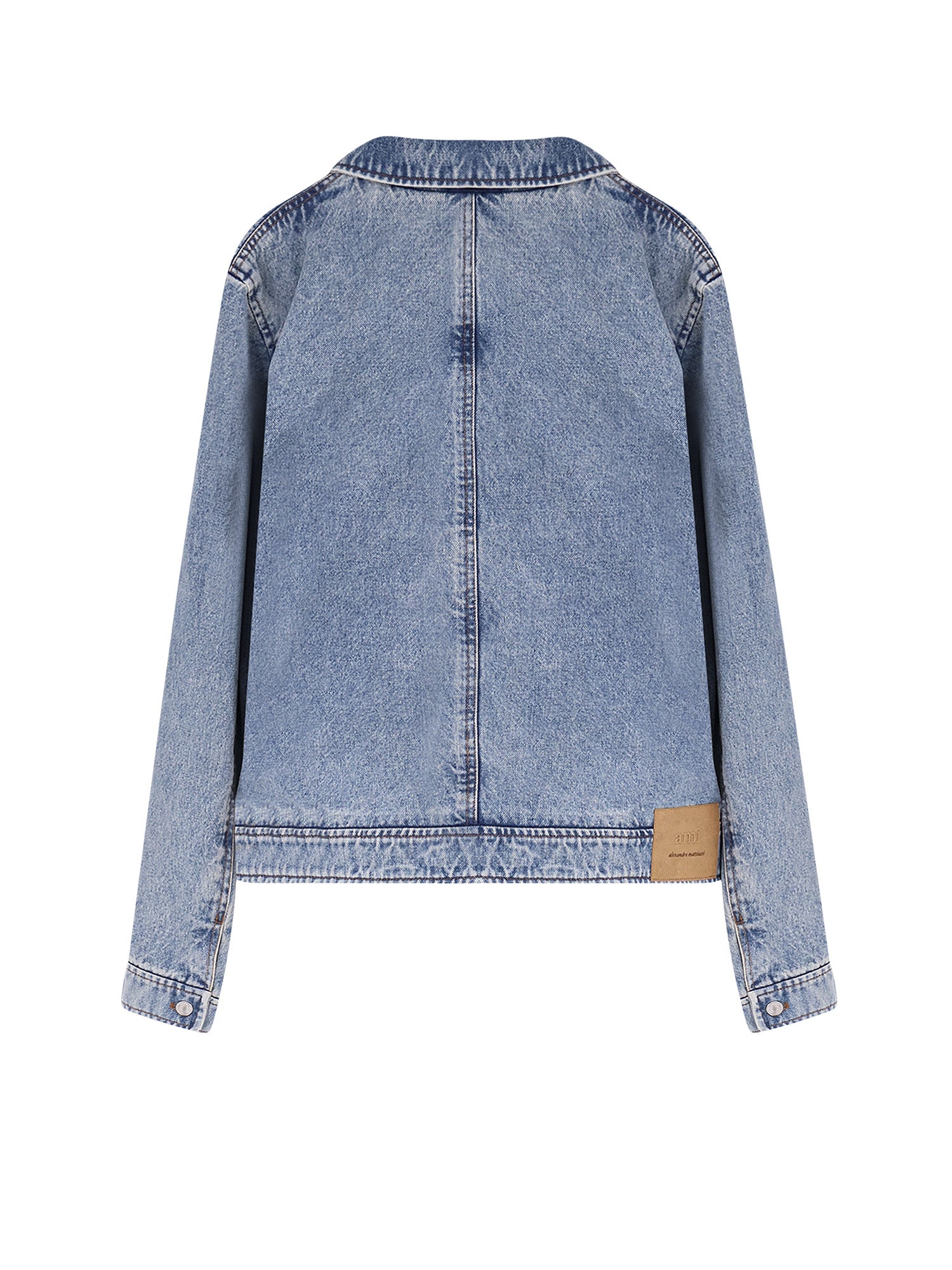 Ami Paris Jackets Bleu Used Cotone