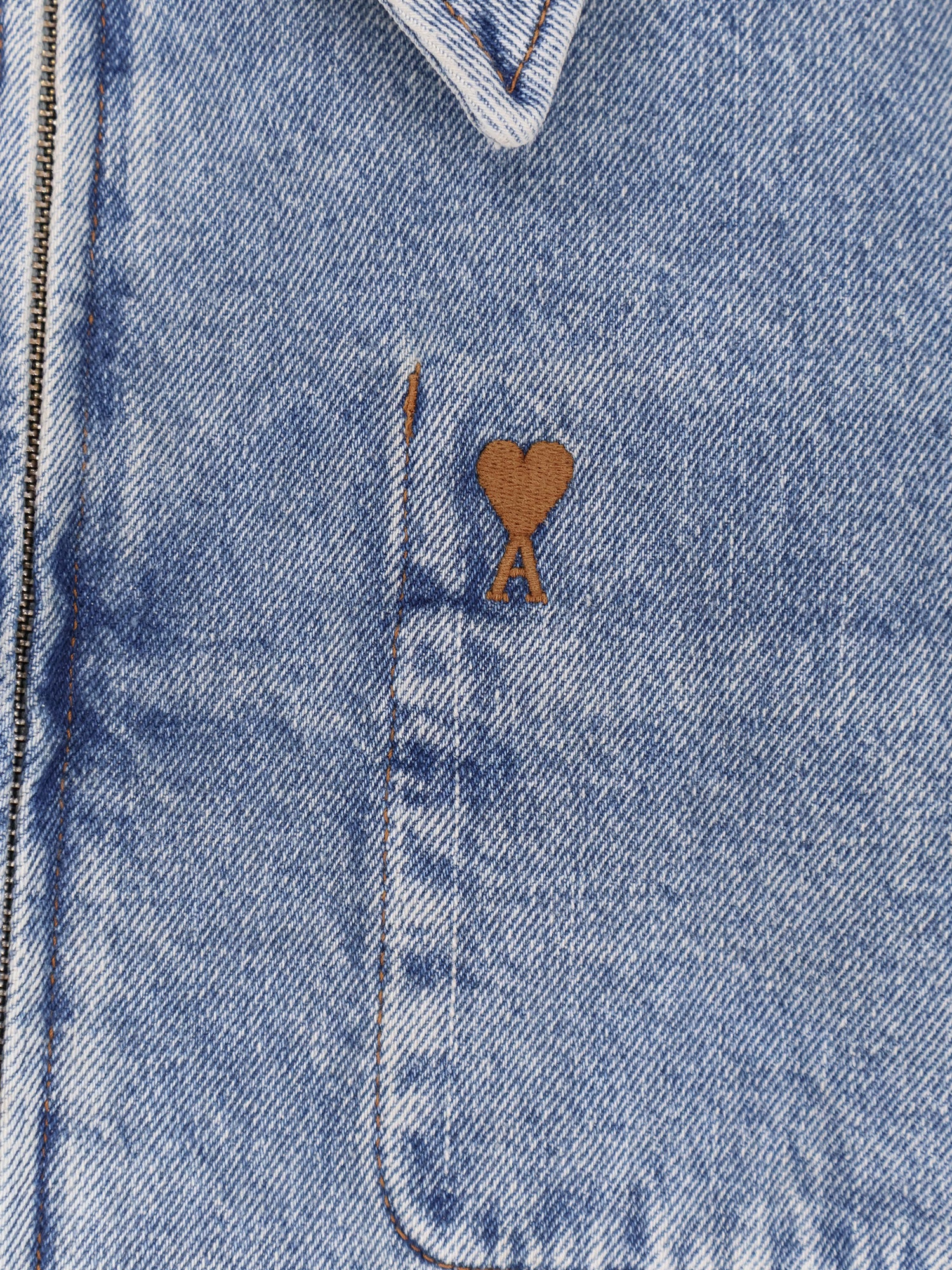 Ami Paris Jackets Bleu Used Cotone