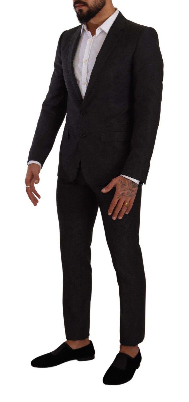 Dolce & Gabbana 100% Virgin Wool; Lining 70% Viscose 30% Cupro pant suit in black