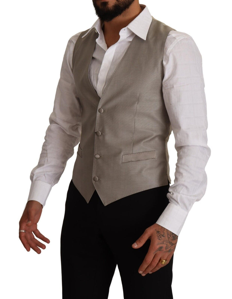 Dolce & Gabbana 79% Virgin Wool vest in beige
