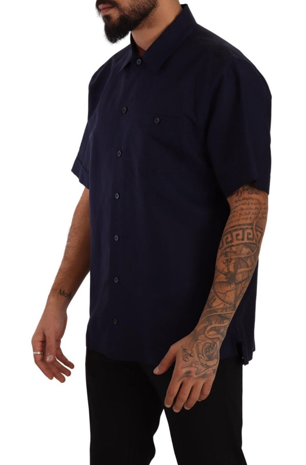 Dolce & Gabbana 67% Linen shirt in navy