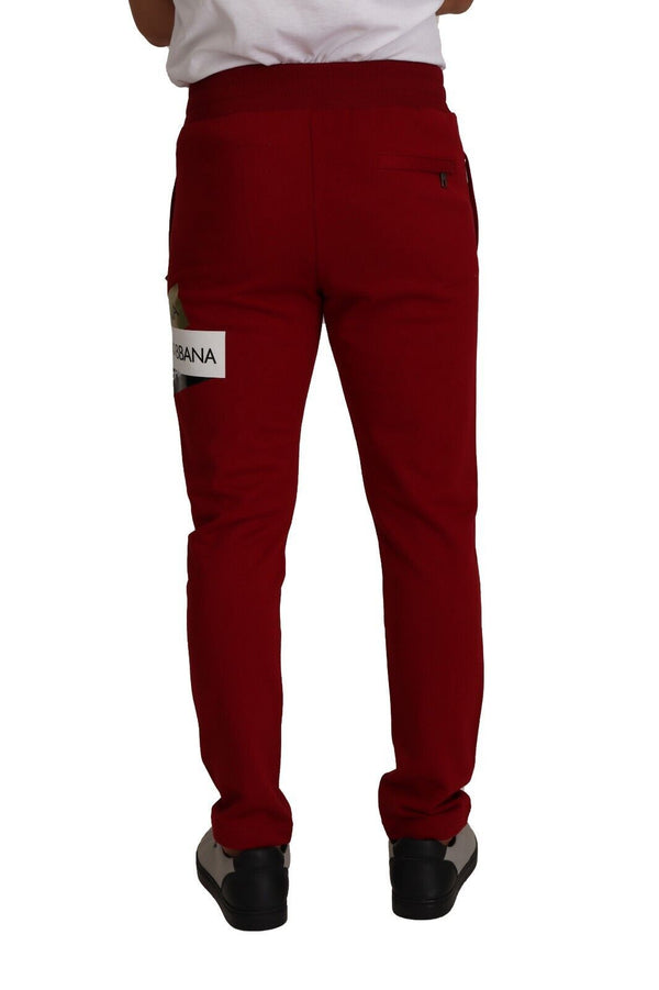 Dolce & Gabbana 100% Cotton jogging pants in red
