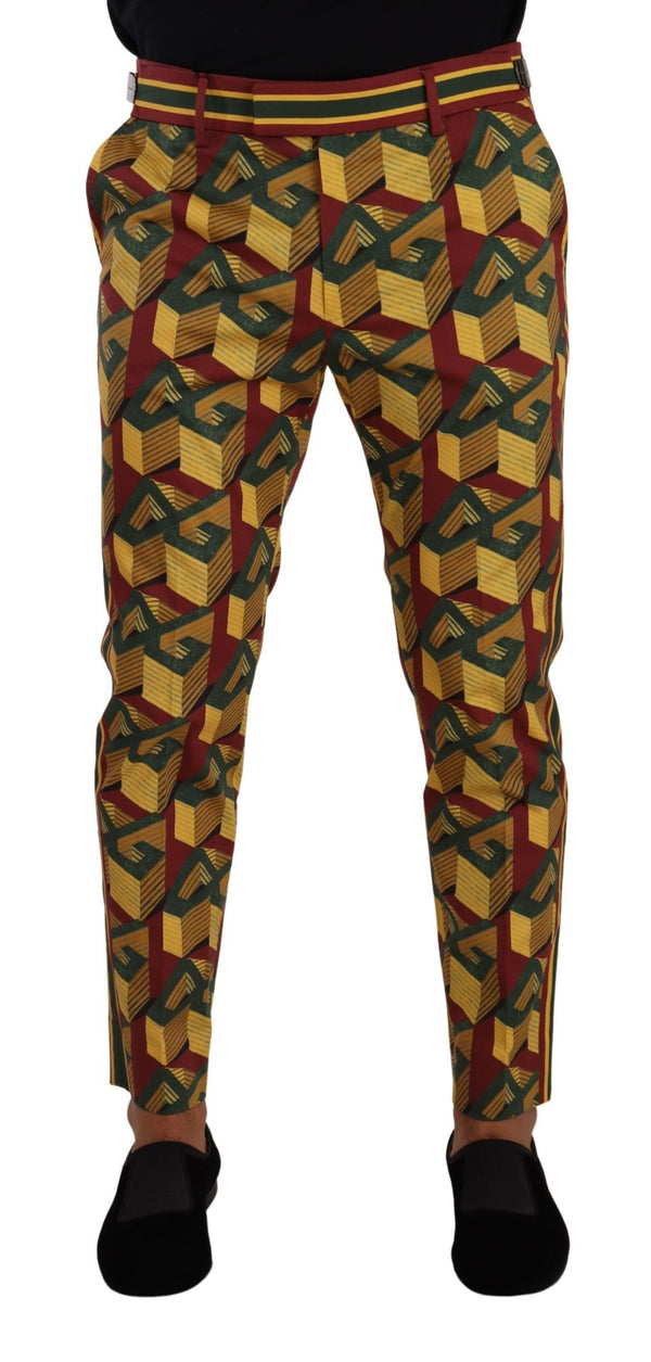 Dolce & Gabbana 97% Cotton 3% Elastane trousers in multicolor