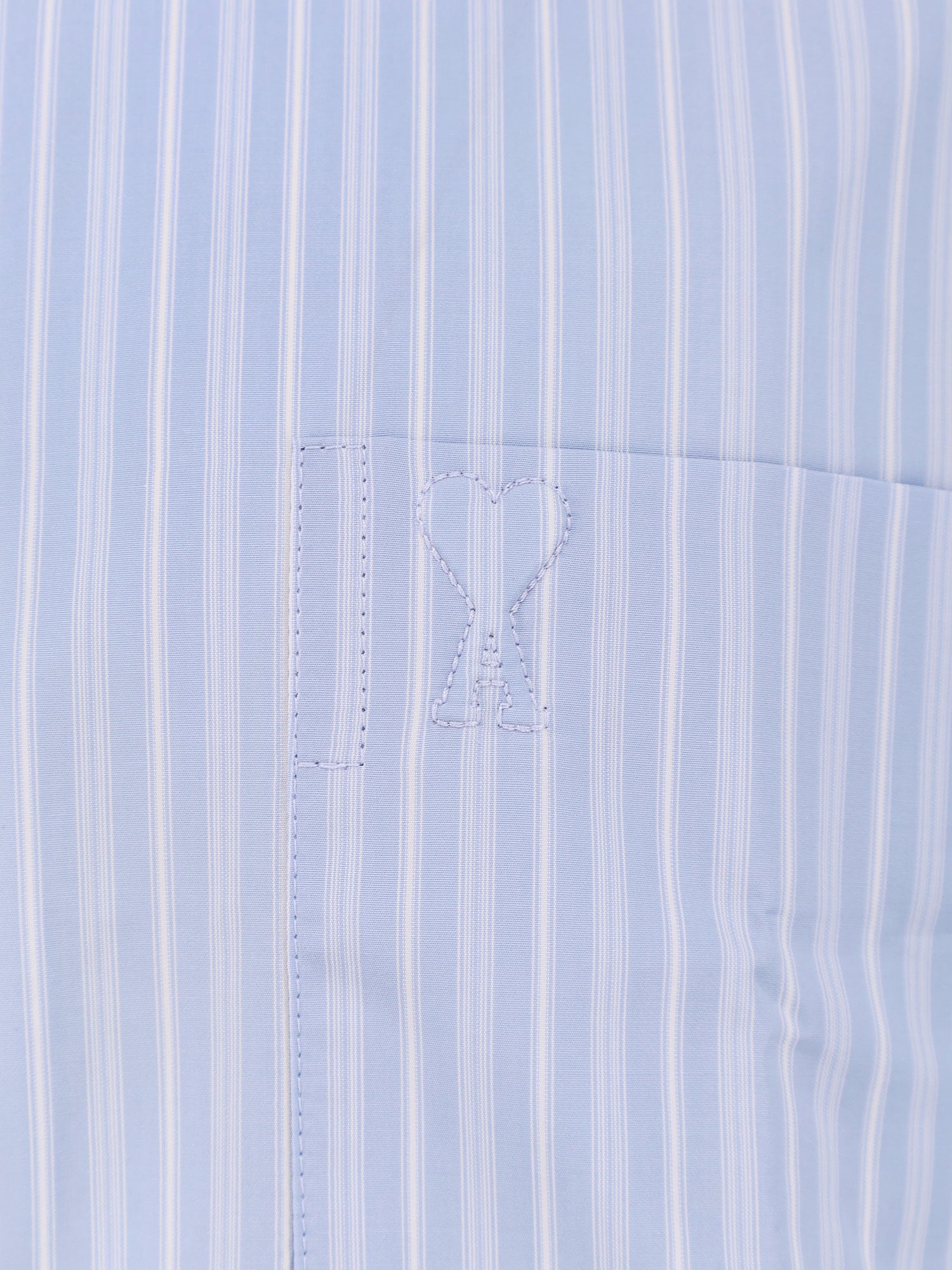 Ami Paris Shirts Bleu Cachemire/ Blanc Cotone