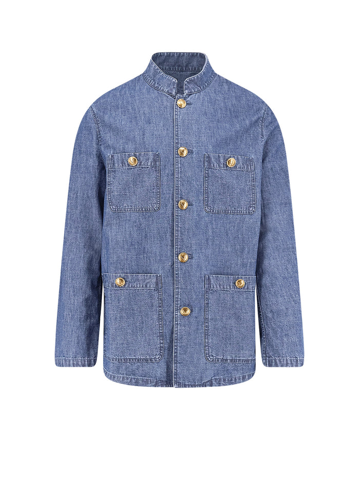 Valentino Jackets Medium Blue Denim Cotone