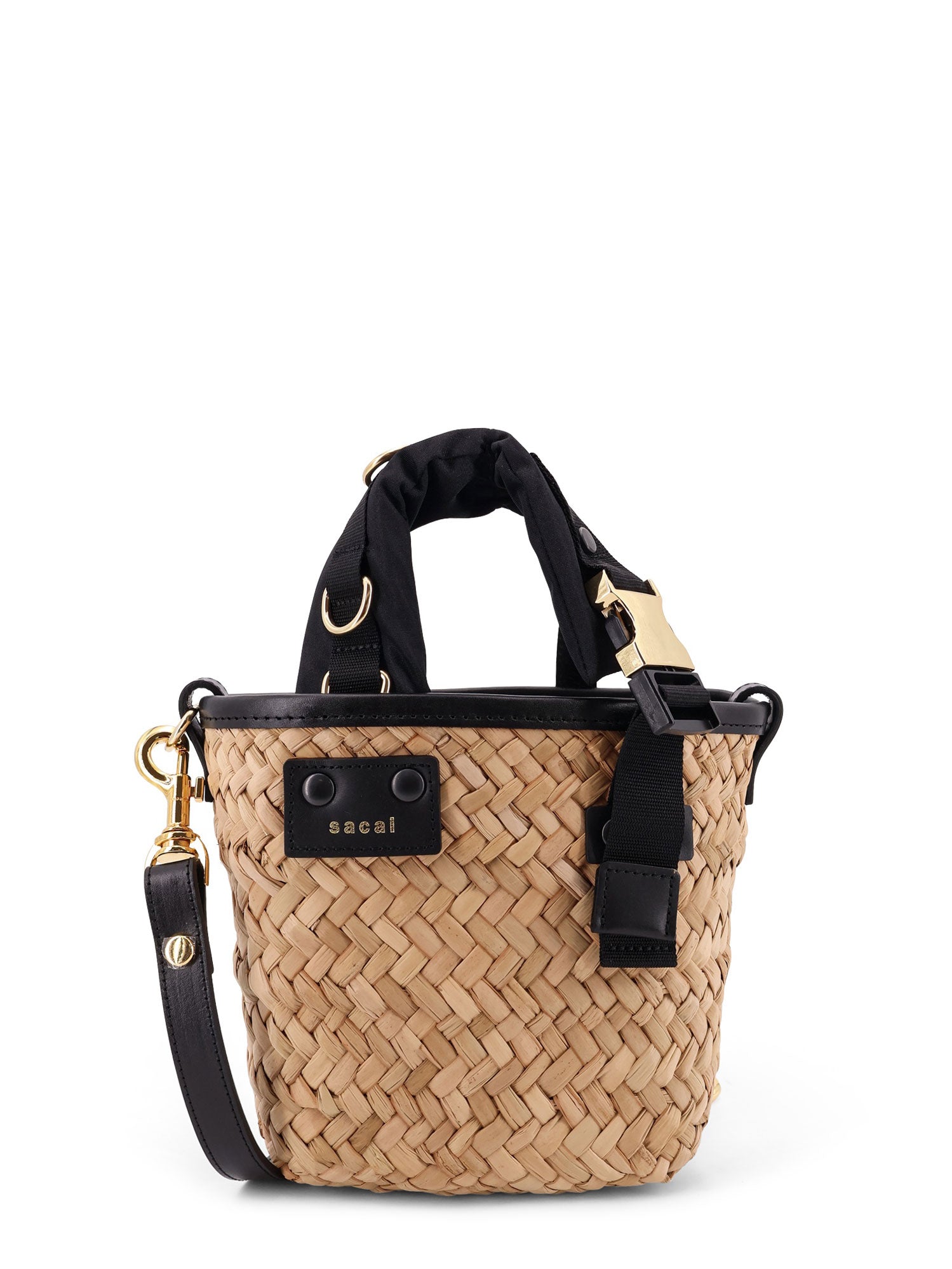 Sacai Bags Beige Rafia/pelle