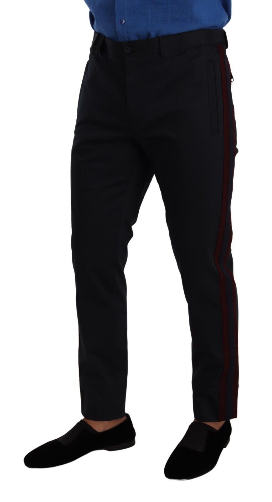 Dolce & Gabbana 90% Cotton 8% Nylon 2% Elastane chino pants in blue
