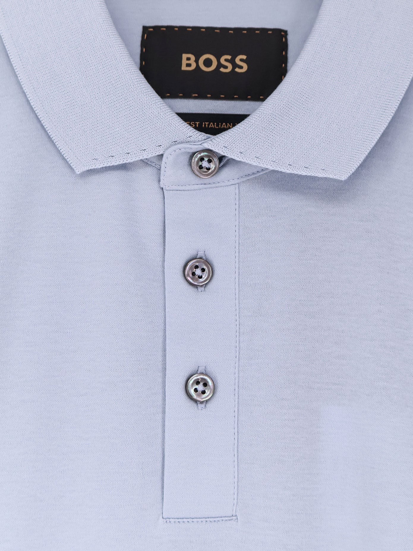 BOSS T-shirts and Polos Open Blue Cotone