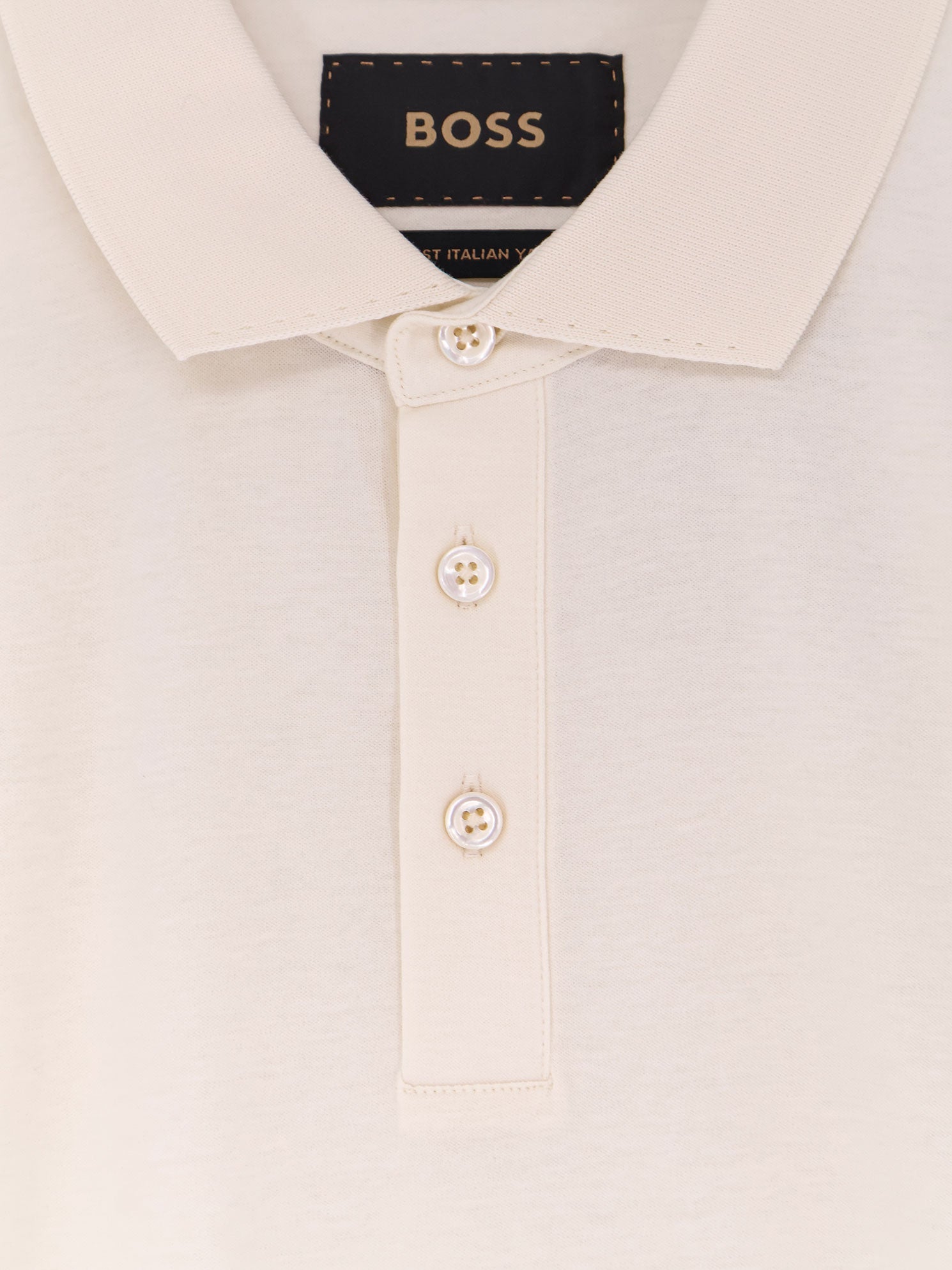 BOSS T-shirts and Polos Open White Cotone